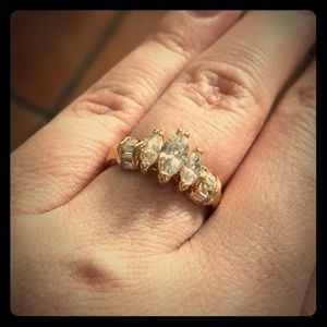 14k Marquis CZ Diamond Ring